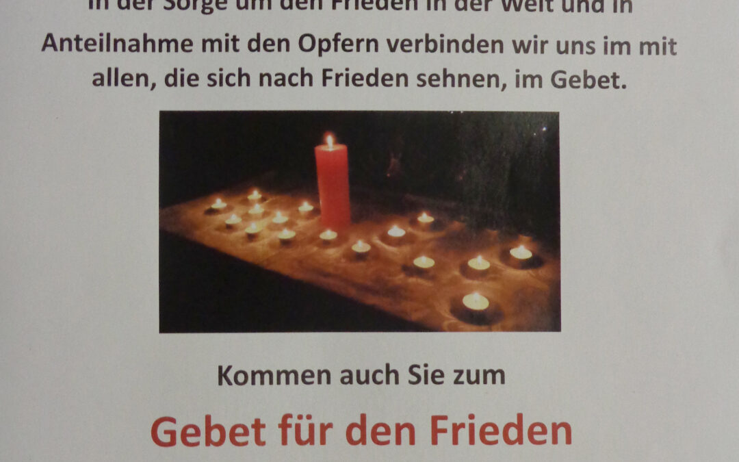 Gebet für den Frieden
